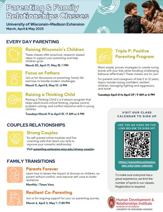UW Extension Classes Flyer